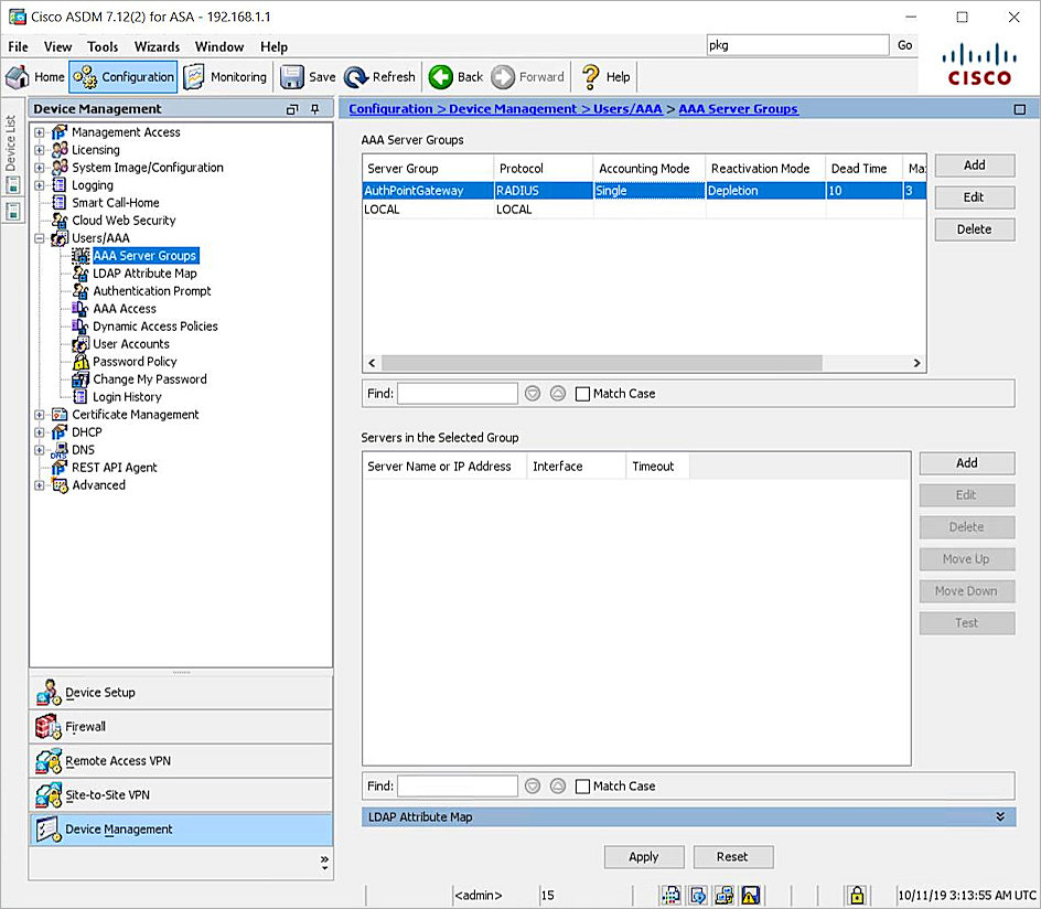 Screenshot of the add Servers in the Selected Group page
